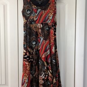 Karen Kane Fun Pattern High Low Dress